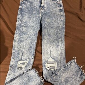 Express Distressed Blue Women's Jeans